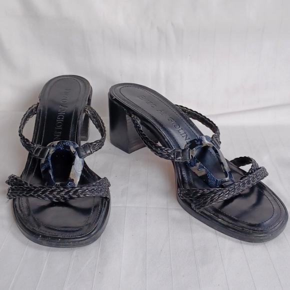 Enzo Angiolini "Elson" Leather Block Heel Mule Style Sandal- Sz. 7 - Picture 11 of 11